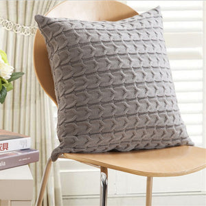 Knitted Cozy Home Decoration Throw Pillow pack of 1
