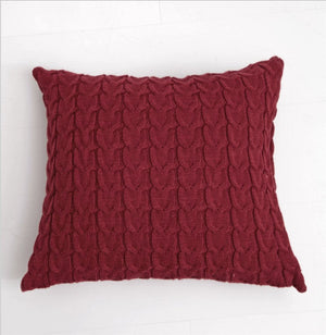 Knitted Cozy Home Decoration Throw Pillow cover 18"x18"