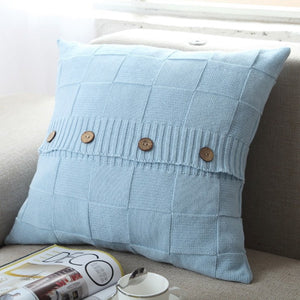 Knitted Cozy Home Decoration Throw Pillow cover 18"x18"