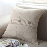 18"x18" Quilted Button Throw Pillow | 9 Bold & Neutral Color Options + Insert Sizes