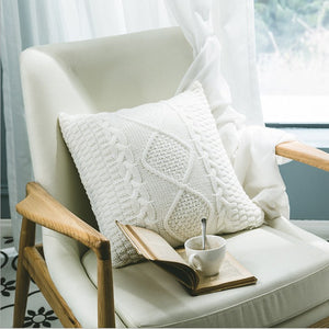 Knitted Cozy Home Decoration Throw Pillow pack of 1