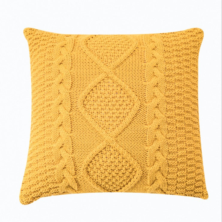 Knitted Cozy Home Decoration Throw Pillow cover 18"x18"