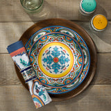 Zanzibar 4 piece stoneware napkin rings set