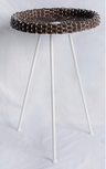 Resin wicker end table black and white