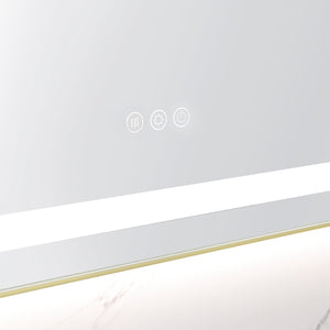 48" x 32" LED Bathroom Mirror with Front and Backlight