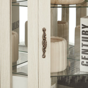 Elegant Lighted Corner Curio Cabinet