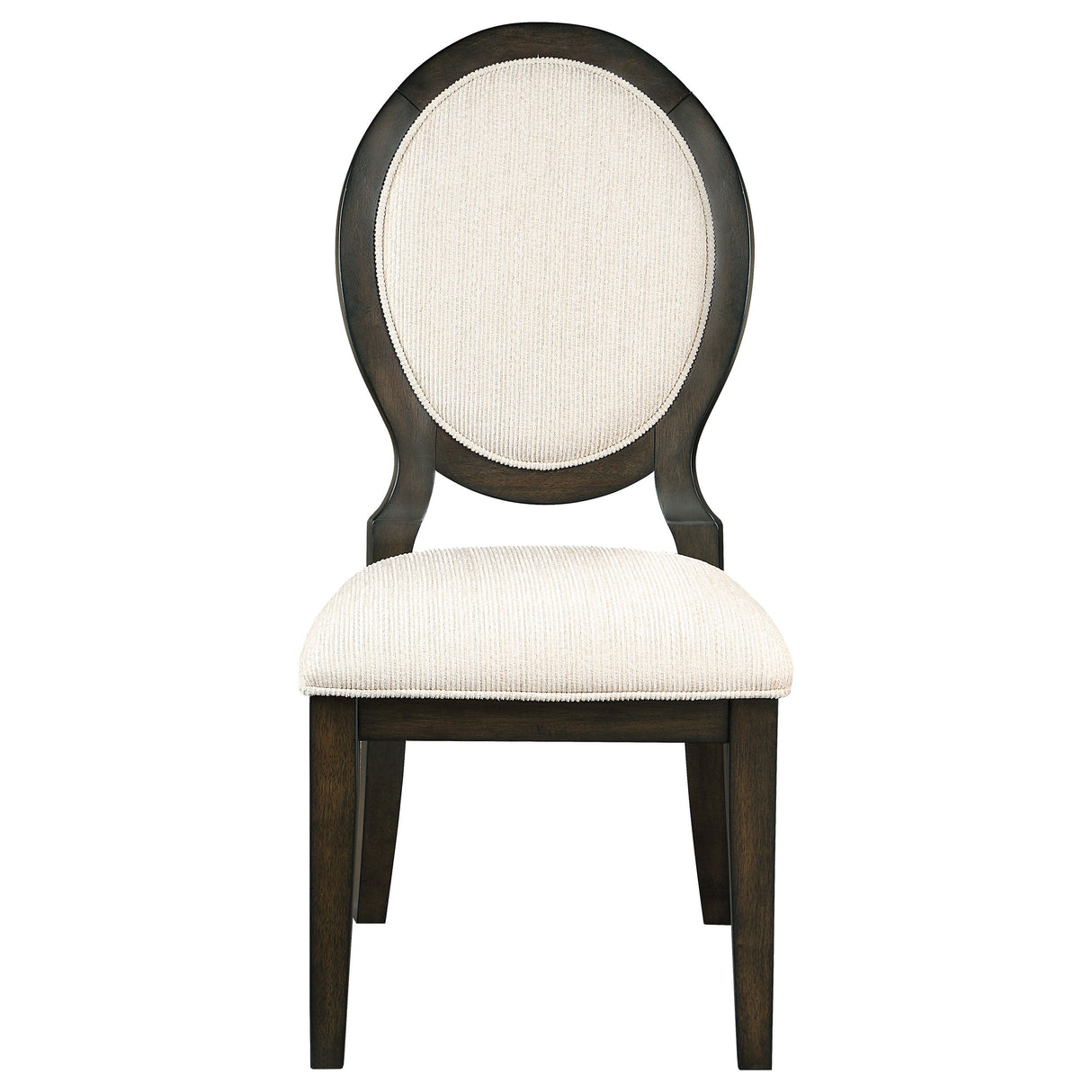 Transitional Oval Dining Chairs, Set of 2