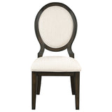 Transitional Oval Dining Chairs, Set of 2
