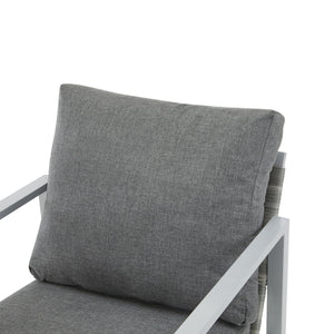 Modern Lounge Chair With Rope Accents And Cushions