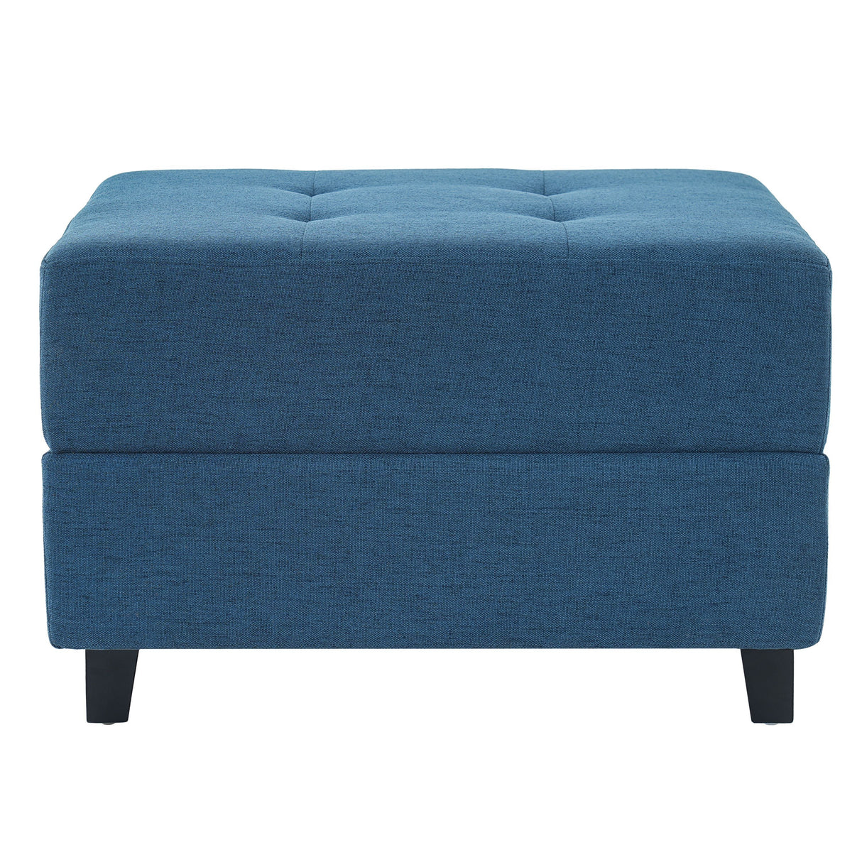 Navy Tufted Ottoman