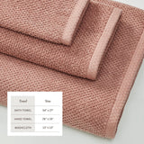 Cotton textured bath towel set - acacia collection