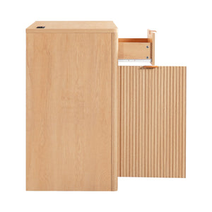 K&K 2-Piece Coffee Bar Cabinet with Fridge Space