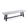 Tranquilizer Outdoor Acacia Wood Bench with Slat Panel Design