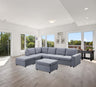 Marley 7-Seat Reversible Modular Sectional Sofa with Ottoman