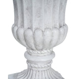 Outdoor Garden Urn Planter, Antique White