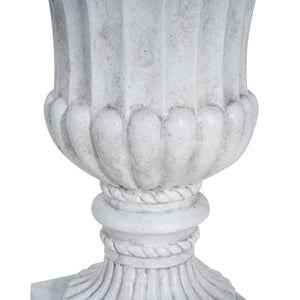 Outdoor Garden Urn Planter, Antique White