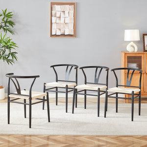 Wesborn Chair - Y-Shaped Medieval Style Armchair for Dining Table, Set of 4