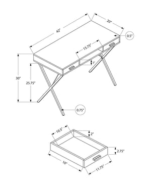 Computer Desk with Storage Drawers in Contemporary Style