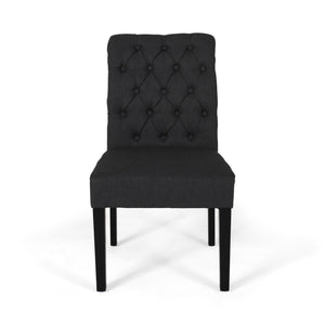 Broxton - Tuft Dining Rolltop Chairs With Button Tufted Backrest (Set of 2)
