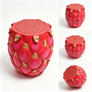 13.4" Oversized Resin Dragon Fruit Stool