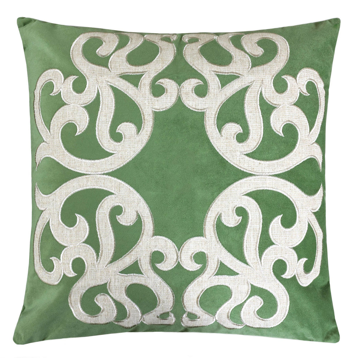 Dora Vintage Vine Pillow Covers With Hidden Zipper (Set of 2) - Green