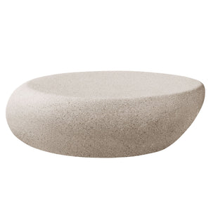 43.31'' Fiberglass Elliptical Coffee Table for Living Room