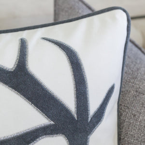 Holiday Reindeer Velvet Accent Pillow 20x20