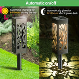 8-Pack Solar Pathway Lights – Motion Sensor, IPX5 Waterproof, Warm/Yellow LED