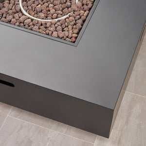 39'' SQUARE IRON FIRE PIT - 50 000 BTU (Tank cover not Included)