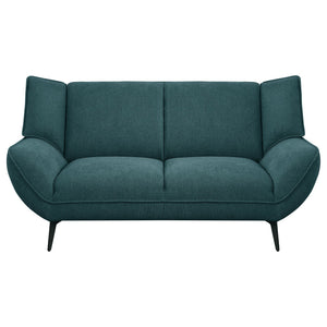 Logan - Flared Arm Loveseat Lounge Sofa - Teal Blue
