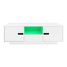 Modern High Glossy Rectangle Coffee Table with 16 Color LED Lights