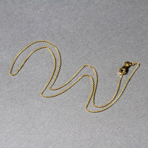 18k Yellow Gold Round Cable Link Chain (0.97 mm)
