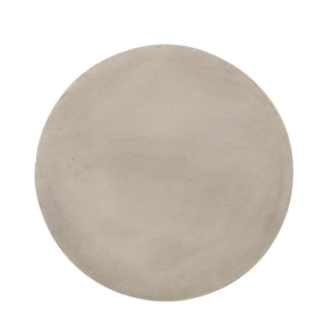 Outdoor Lightweight Concrete Side Table, Light Gray