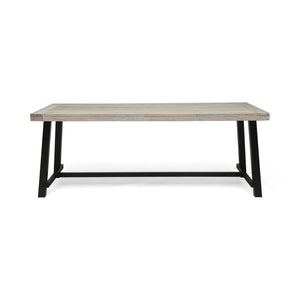 Equilibrium - Outdoor Dining Table With Wooden Frame And Slat Top