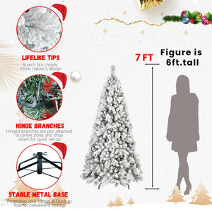 5FT Flocked Christmas Tree with 518 Tips