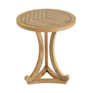 Natural Finish Round Wood Accent Table