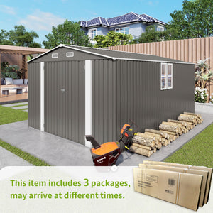 Outdoor Storage Shed With Lockable Doors