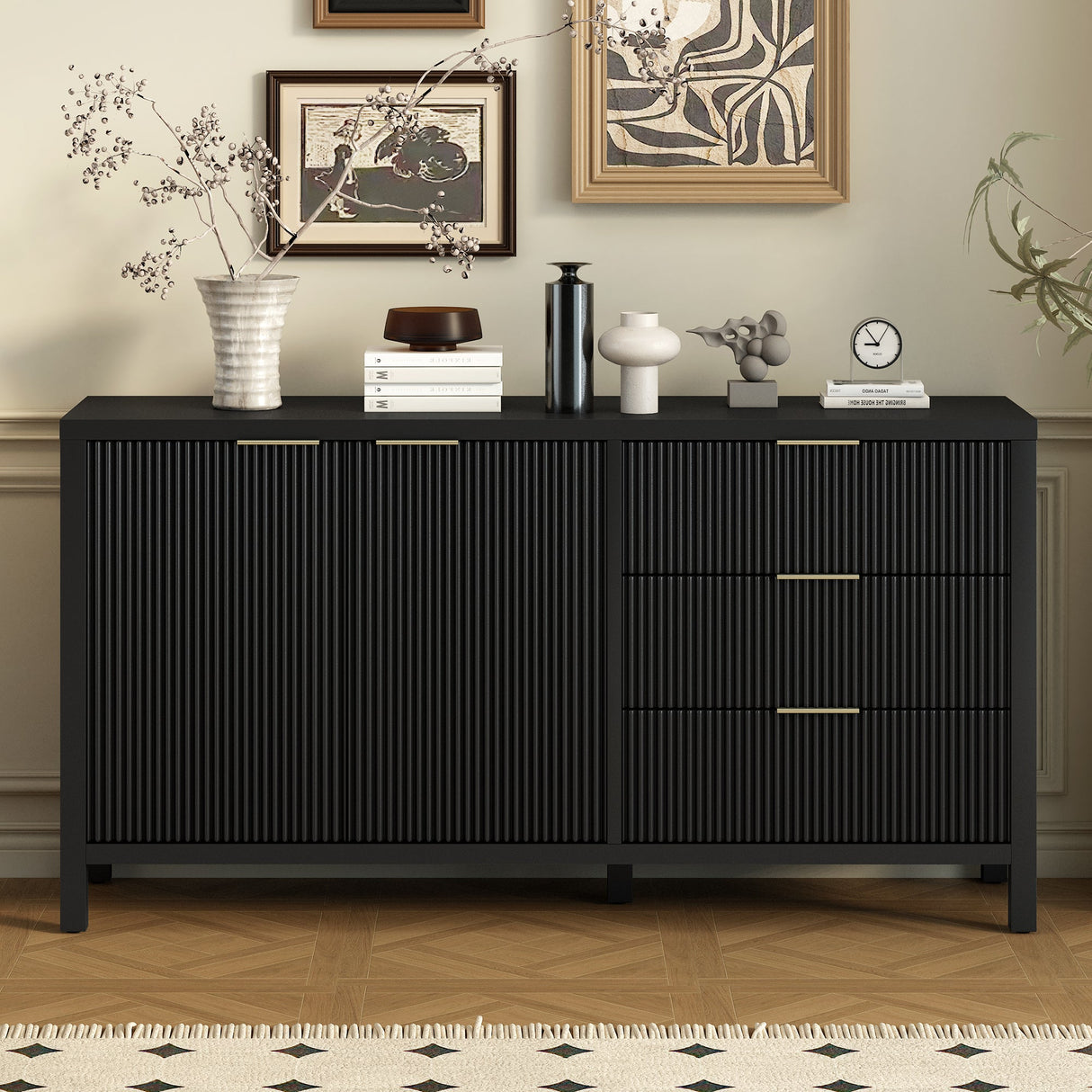 Fluted Sideboard Cabinet