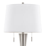 Jules 30.25" Contemporary Metal Table Lamp with Built-In USB Port - Set of 2