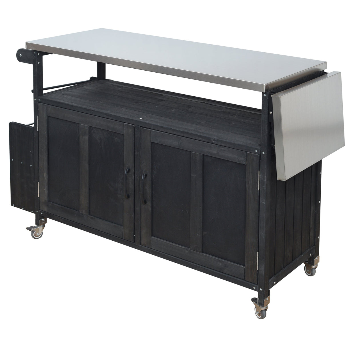 Foldable Outdoor Kitchen Island Patio Mobile Kitchen Cart