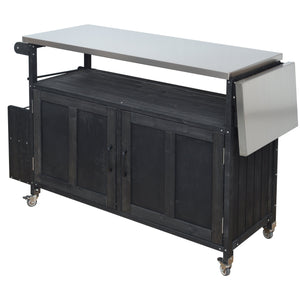 Foldable Outdoor Kitchen Island Patio Mobile Kitchen Cart