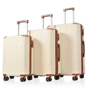 3 Piece Expandable Hard Shell Luggage Set with TSA Lock