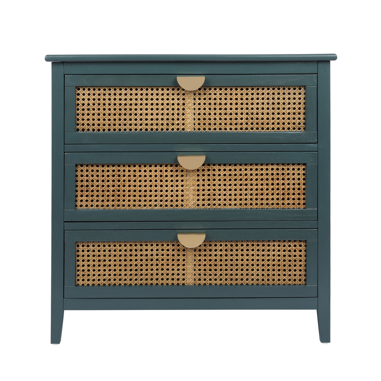 3 Drawer Cabinet, Natural rattan, American Furniture, Suitable for bedroom, living room, study