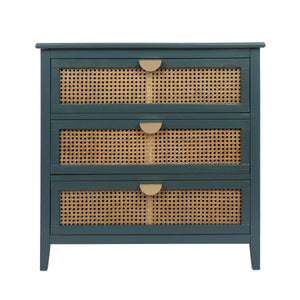 3 Drawer Cabinet Natural Rattan