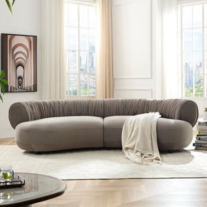 Modern Curved Sofa with Elegant Crescent Design