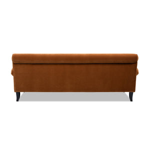 Alana Lawson Three-Cushion Tight Back Sofa, Burnt Orange Performance Velvet