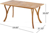 Hermosa 7 piece wood dining set with cushion by christopher knight home