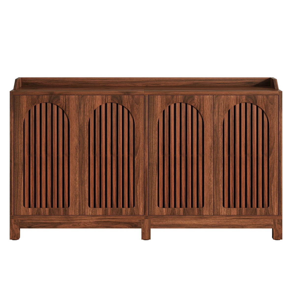 Sideboard Buffet Cabinet With 4 Doors & Shelves, Credenza Table For Dining Room - Brown