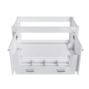 42" Bathroom Vanity Base With Doors And Drawer - White