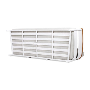 Rhodes 2pc Teak & Aluminum Outdoor Sofa and Coffee Table Set